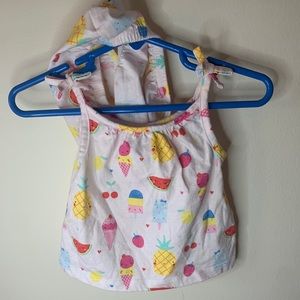 Dress for the beach, size 3-6 and the colors are summer multi colored
